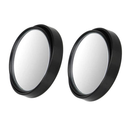 2X Blind Spot Car Mirror 360 Wide Angle Adjustable Rear Side View Convex Black.