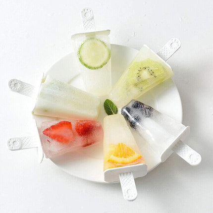 Silicone Ice Cream Mould Block Frozen Molds Icy Pole Jelly Popsicle - Blue-10Grid.