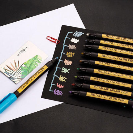 10Pcs/Set Waterproof  Paint Pens for Art on Metal Glass & Rock.