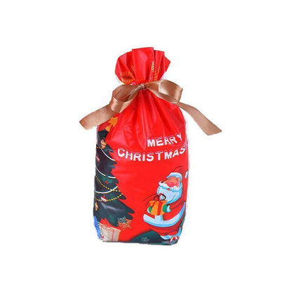 10pcs Christmas Candy Bags Gift Treat Drawstring Pouches Biscuit Cookie Packaging - 10Pcs Bag-Merry Christmas.