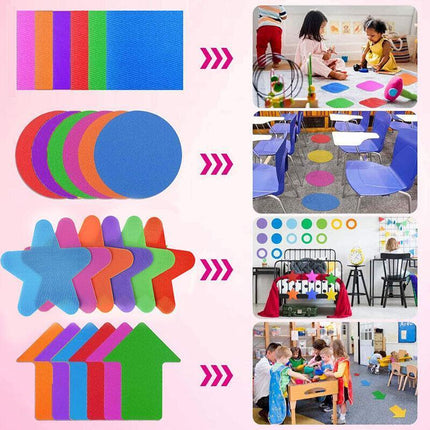 Classroom Sit Dots Carpet Spot Markers 30pcs Circles Stars Arrows Teaching Tool - Arrow.
