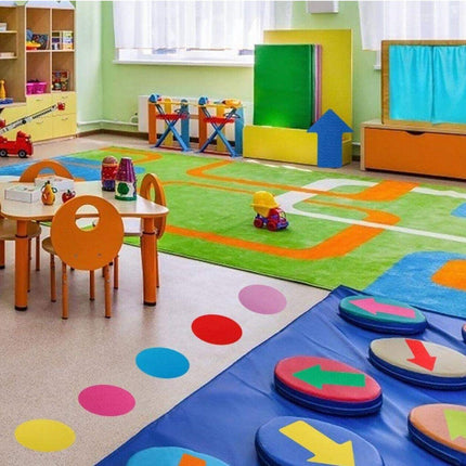 Classroom Sit Dots Carpet Spot Markers 30pcs Circles Stars Arrows Teaching Tool - Arrow.
