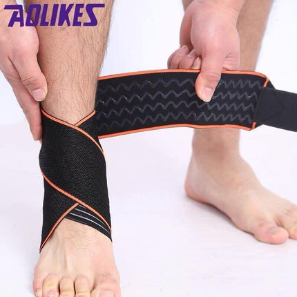 Aolikes Ankle Brace Support Compression Elastic Foot Wrap Protector Sport Au - Green 1 Unit.