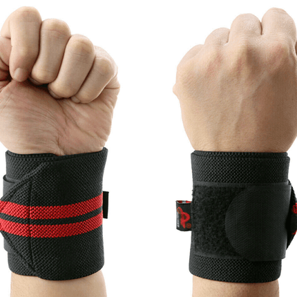 Aolikes Weight Lifting Gym Muscle Training Wrist Support Straps Wraps Hand - Black+Gray.