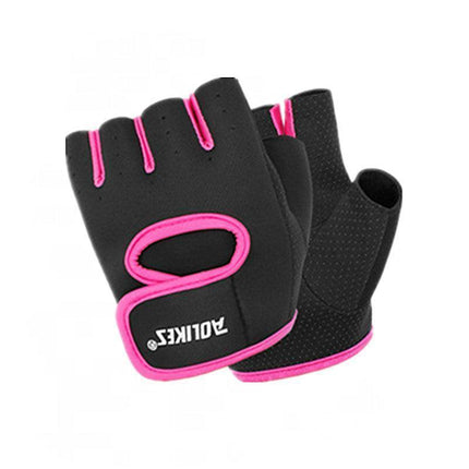 M Size Sports Gloves Weight Lifting Exercise Training Workout Bike Riding Men Women - Black+Grey.