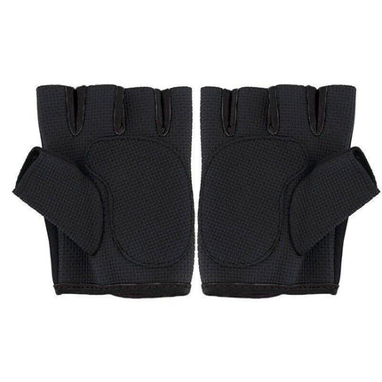 L Size Aolikes Sports Gloves Weight Lifting Exercise Training Workout Bike Riding - Black+Grey.