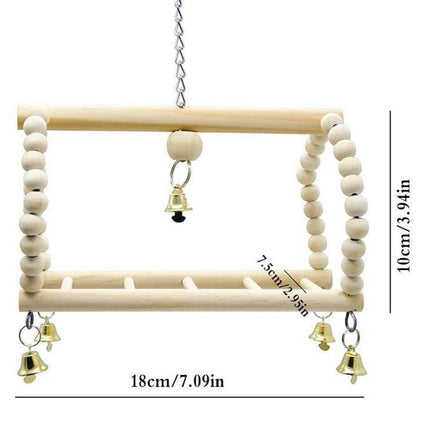 17PCS Bird Toys Parrot Swing Toys Chewing Hanging Bell Cockatiel Cage Toy Set.
