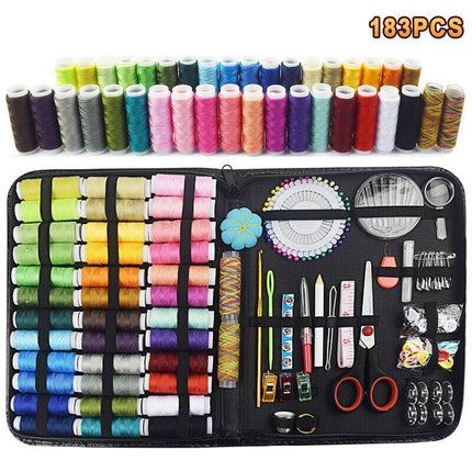 Sewing Kit 183Pcs Portable Mini Premium Travel Home Beginner Emergency.