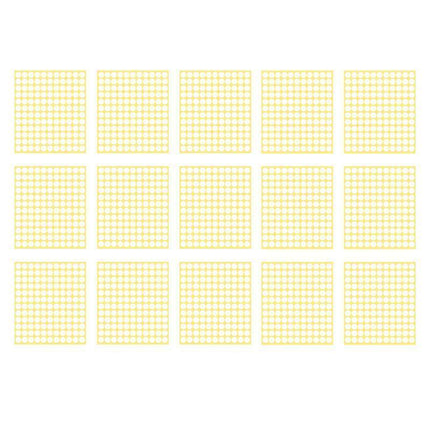 8/13/25/50mm Colour Sticker Dots Adhesive Round Labels Circular Scrapbooking White - 8mm 260 Dots - 1 Sheet.