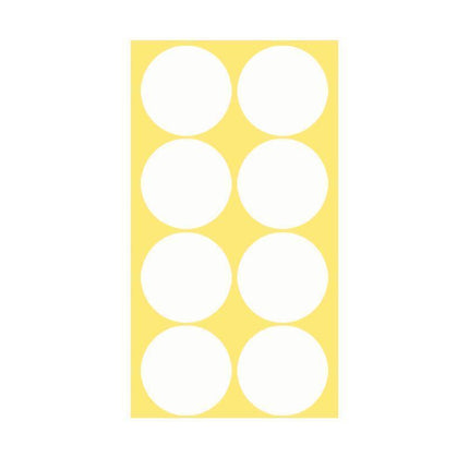 8/13/25/50mm Colour Sticker Dots Adhesive Round Labels Circular Scrapbooking White - 8mm 260 Dots - 1 Sheet.