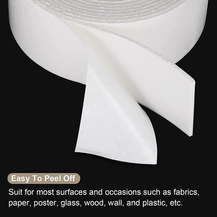 Double Sided White Pe Foam Sticky Tape Mounting Diy Craft Strong Adhesive 2.5M - 30mm*2.5m.