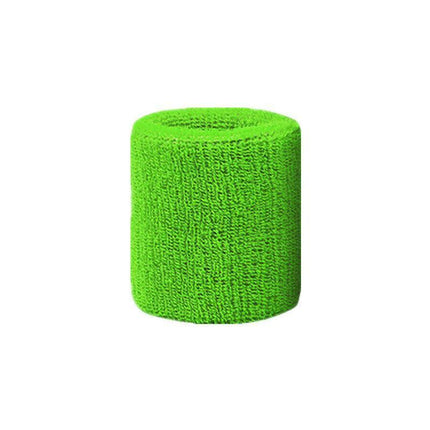 Sport Cotton Wristband Wrist Band Sweatband Sweat Training Tennis Gym Yoga - Yellow.