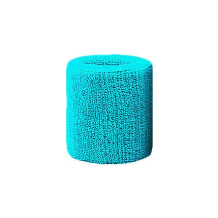 Sport Cotton Wristband Wrist Band Sweatband Sweat Training Tennis Gym Yoga - Blue Gray.