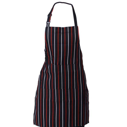 Apron with Pocket 2Pcs Chef Butcher Kitchen Cooking Baking Restaurant Wear - Black.