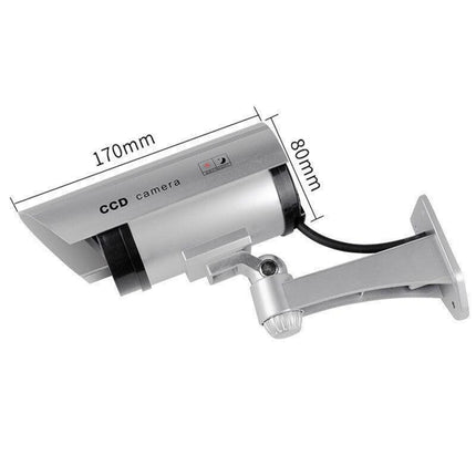 2pcs Dummy Security Camera with Flashing LED Outdoor Fake CCTV Surveillance Decoy.