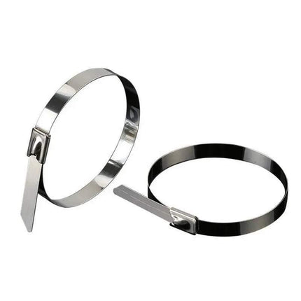 100x Stainless Steel Cable Ties SS304 Marine Grade Zip Strap Locking Wrap 100-800mm - 4.6*100mm.