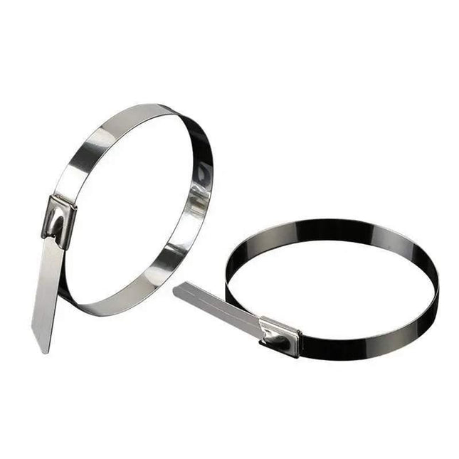 100x Stainless Steel Cable Ties SS304 Marine Grade Zip Strap Locking Wrap 100-800mm - 4.6*100mm.