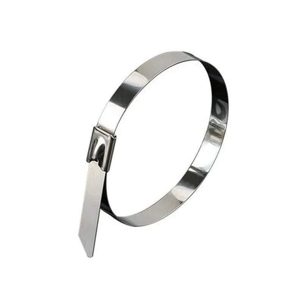100x Stainless Steel Cable Ties SS304 Marine Grade Zip Strap Locking Wrap 100-800mm - 4.6*100mm.