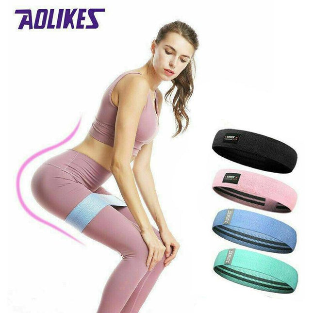 8x64CM Resistance Booty Bands Hip Circle Loop Bands Gym Home Exercise Women - Green.