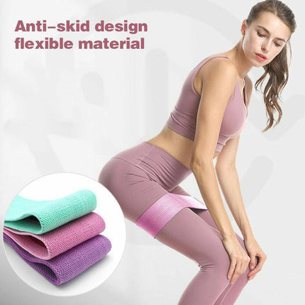 8x64CM Resistance Booty Bands Hip Circle Loop Bands Gym Home Exercise Women - Green.