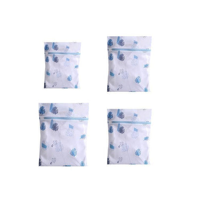 4Pcs Cute Delicates Wash Bag Laundry Lingerie Bra Washing Pack Set Clothes Case - Blue.
