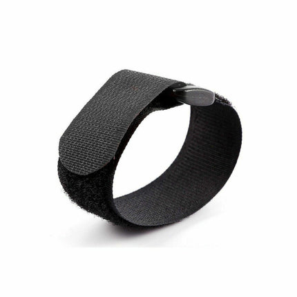 Magic Cable Ties Reusable Winder Coded Organiser Cords Hook Loop Black - 20*300mm  10PCS.