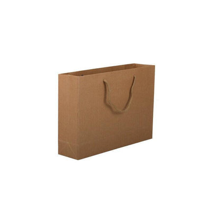 50X Kraft Paper Bags Gift Shopping Carry Craft Brown Bag With Handles - 50PCS  22*15*6CM.