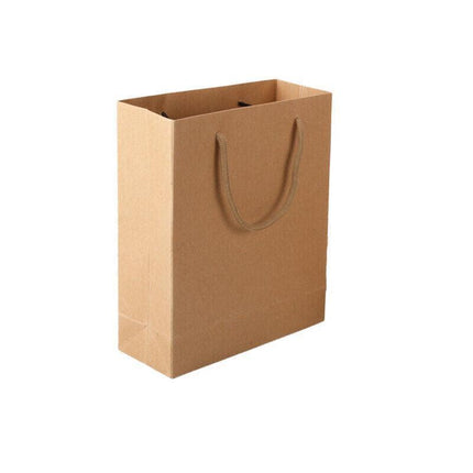 50X Kraft Paper Bags Gift Shopping Carry Craft Brown Bag With Handles - 50PCS  25*20*9CM.