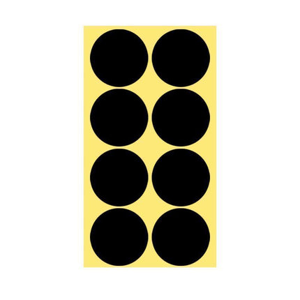 8/13/25/50mm Colour Sticker Dots Adhesive Round Labels Circular Scrapbooking Black - 13mm 132 Dots - 5 Sheets.