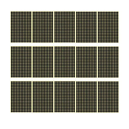 8/13/25/50mm Colour Sticker Dots Adhesive Round Labels Circular Scrapbooking Black - 8mm 260 Dots - 5 Sheets.
