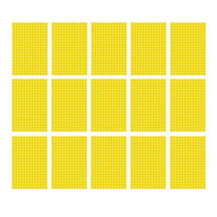 8/13/25/50mm Colour Sticker Dots Adhesive Round Labels Circular Scrapbooking Yellow - 50mm 8 Dots - 5 Sheets.