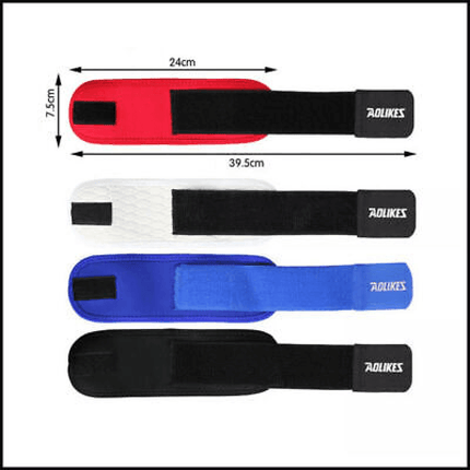 Aolikes Adjustable Sports Gym Wrist Support Brace Wrap Band Wristband Strap Au - Black+Red.