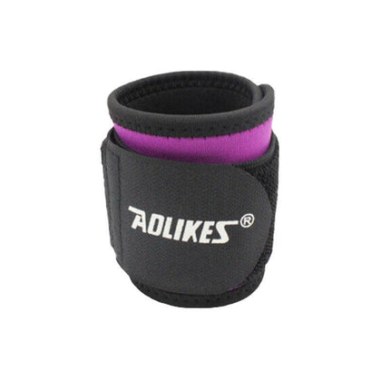 Aolikes Adjustable Sports Gym Wrist Support Brace Wrap Band Wristband Strap Au - Black+Red.