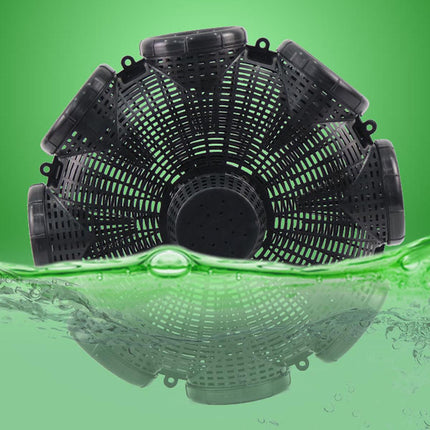 Eight Hole Eel Cage Ground Fish Trap Lobster Fishing Net Foldable Crab Catcher.