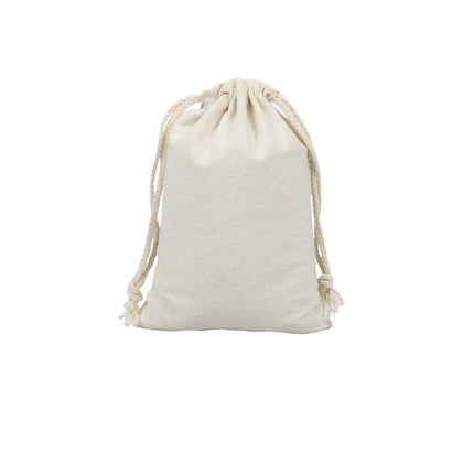 10X Canvas Cotton Drawstring Bags Linen Calico Tote Gift Storage Pouches - 25x35cm.
