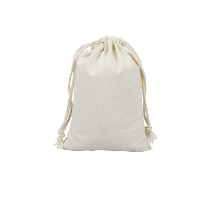 10X Canvas Cotton Drawstring Bags Linen Calico Tote Gift Storage Pouches - 25x35cm.