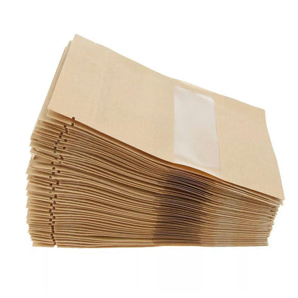 10-200x 23*35+5cm Stand Up Bag Kraft Paper Seal Packaging Window Zip Lock Pouch - 50 PCS.