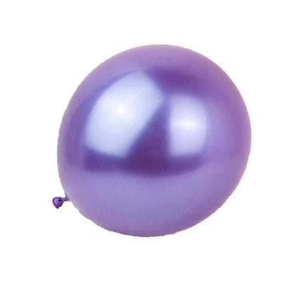 Metallic Latex Balloons 12 Inch Chrome Party Balloons for Birthday Wedding Decoration - Purple 10PCS.