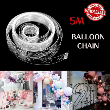 5M Balloon Decorate Strip Arch Garland Connect Chain Diy Tape Party Bar Decor Au - 1 Pack.