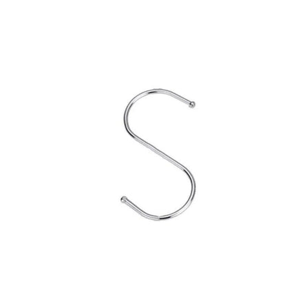 12cm Stainless Steel S Shape Hooks Kitchen Hanger Rack Clothes Hanging Plant Holders - 10PCS.