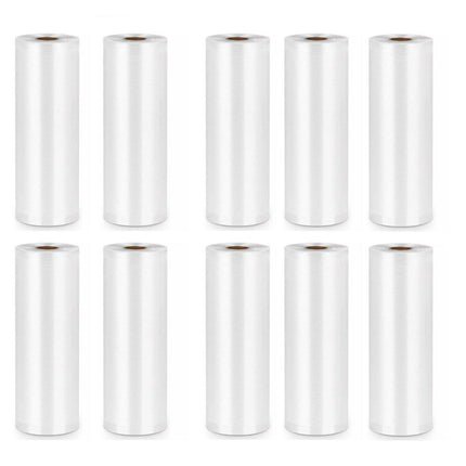 1-10x Commercial Heat-Resistant Vacuum Sealer Rolls for Food Storage - 2 Rolls (22cm x 5m).