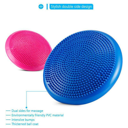 Balance Stability Cushion Wobble Air Disc Ankle Knee Strength Rehab Exercise - Black.