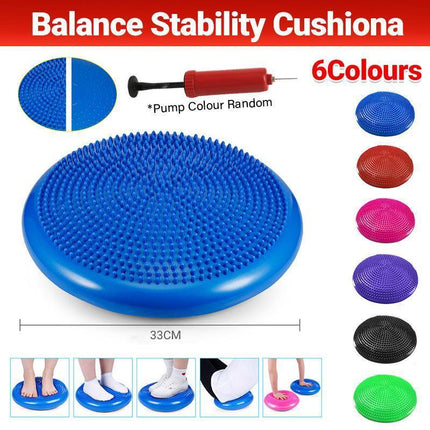 Balance Stability Cushion Wobble Air Disc Ankle Knee Strength Rehab Exercise - Red.