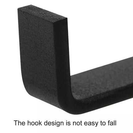 Self-Adhesive Paper Towel Holder Rack for Kitchen Rolls and Wrap Storage - Black x 1 unit.