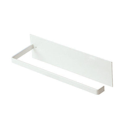 Self-Adhesive Paper Towel Holder Rack for Kitchen Rolls and Wrap Storage - Black x 1 unit.