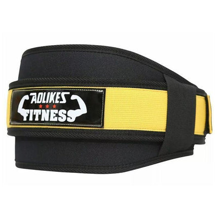 Fitness Weight Lifting Belt Barbell Dumbell Training Back Support Men Women XL - Yellow-XL.