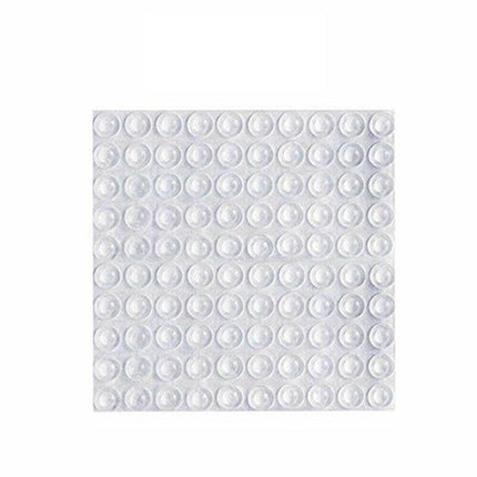 100PCS Clear Silicone Bumper Pads Self Adhesive Door Drawer Cabinet Furniture Stopper - 100PCS-10*2mm.