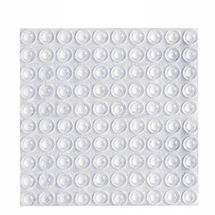 100PCS Clear Silicone Bumper Pads Self Adhesive Door Drawer Cabinet Furniture Stopper - 100PCS-10*2mm.
