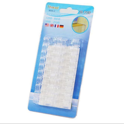 20PCS Cable Clips Management Holder Cord Wire Line Organizer Self-Adhesive M - M Size - Transparent x 20 PCS.