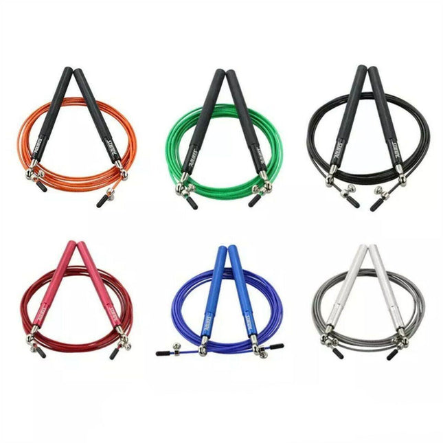 Aolikes Adjustable High Speed Steel Skipping Jump Rope Dual Bearings Gym Boxing - Green.